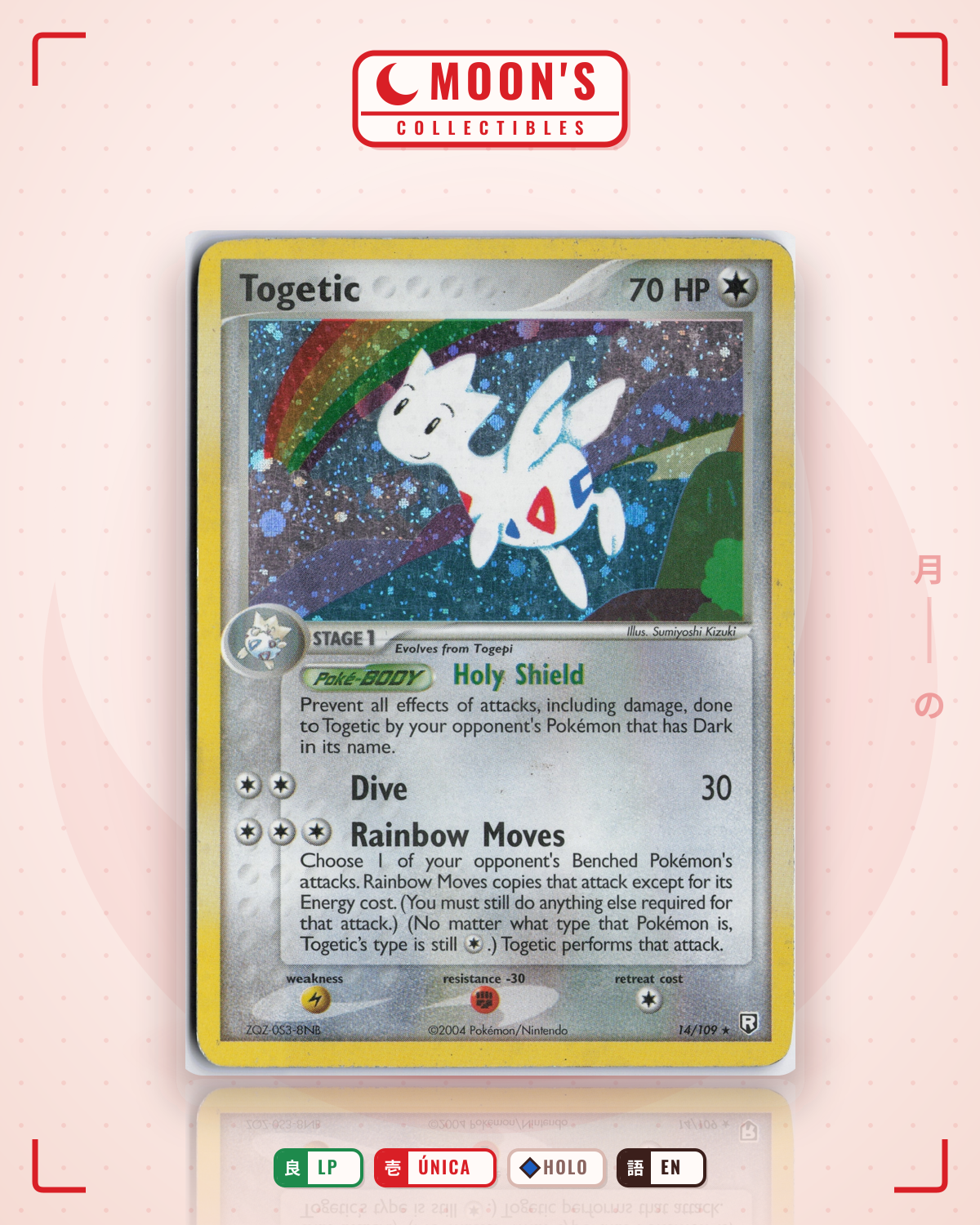 Carta Pokémon Togetic · Team Rocket Returns #14/109 (LP) — pieza única en Moon's Collectibles México