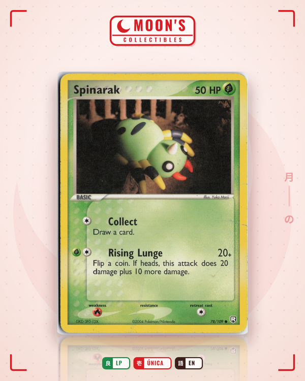 Carta Pokémon Spinarak · Team Rocket Returns #78/109 (LP) — pieza única en Moon's Collectibles México