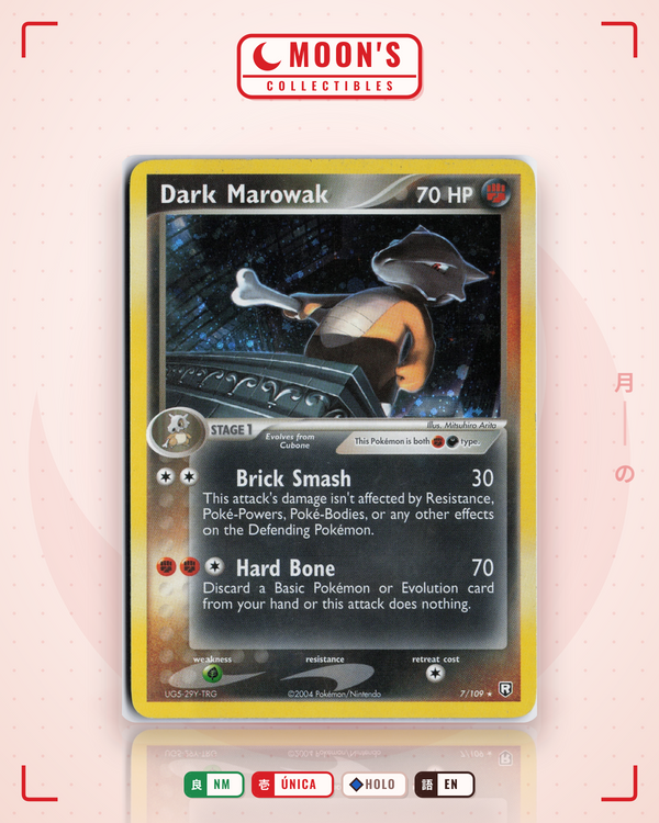 Carta Pokémon Dark Marowak · Team Rocket Returns #7/109 (NM) — pieza única en Moon's Collectibles México