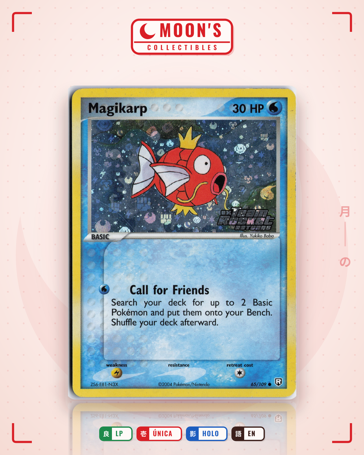 Carta Pokémon Magikarp · Team Rocket Returns #65/109 (LP) — pieza única en Moon's Collectibles México