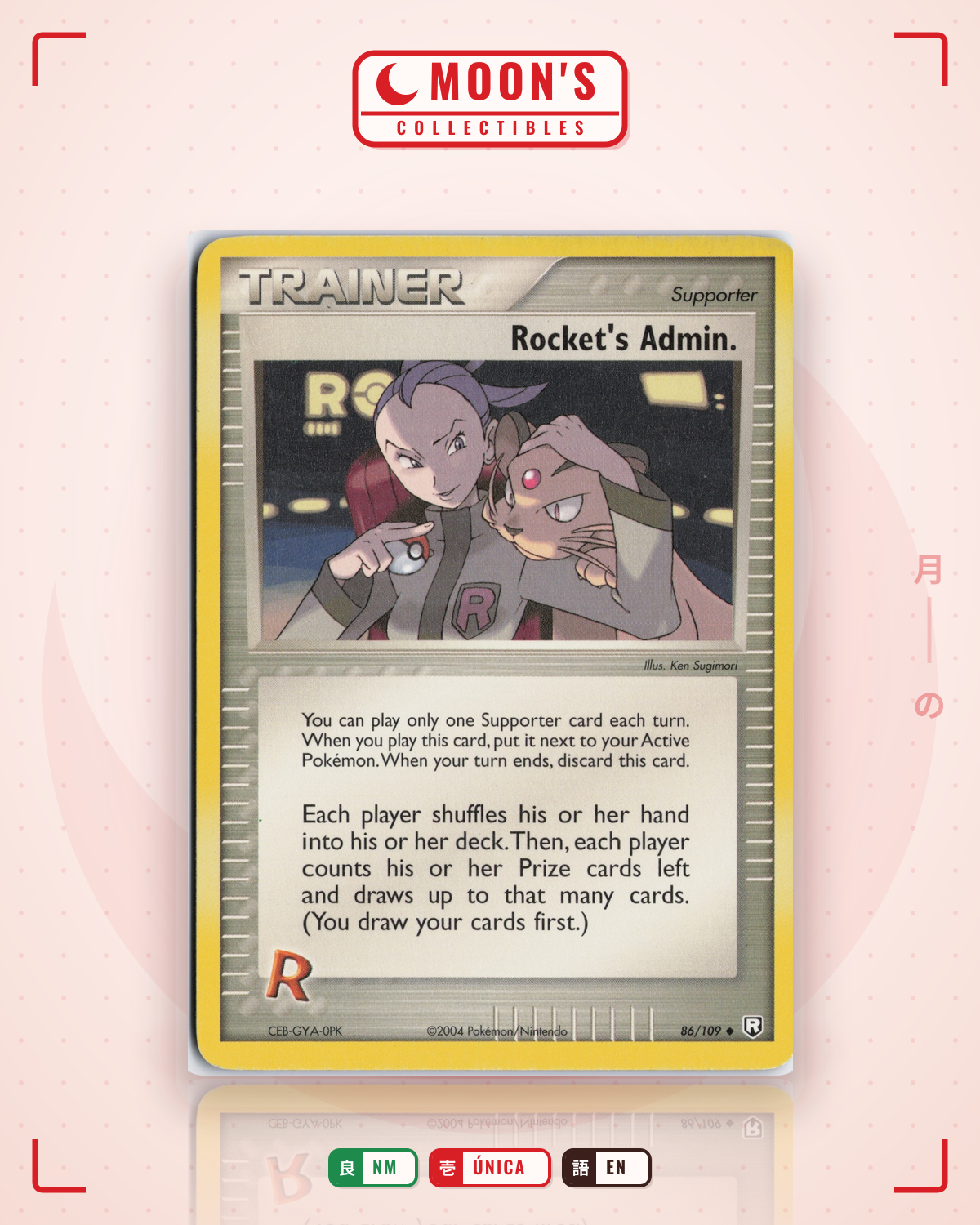 Carta Pokémon Rocket's Admin. · Team Rocket Returns #86/109 (NM) — pieza única en Moon's Collectibles México