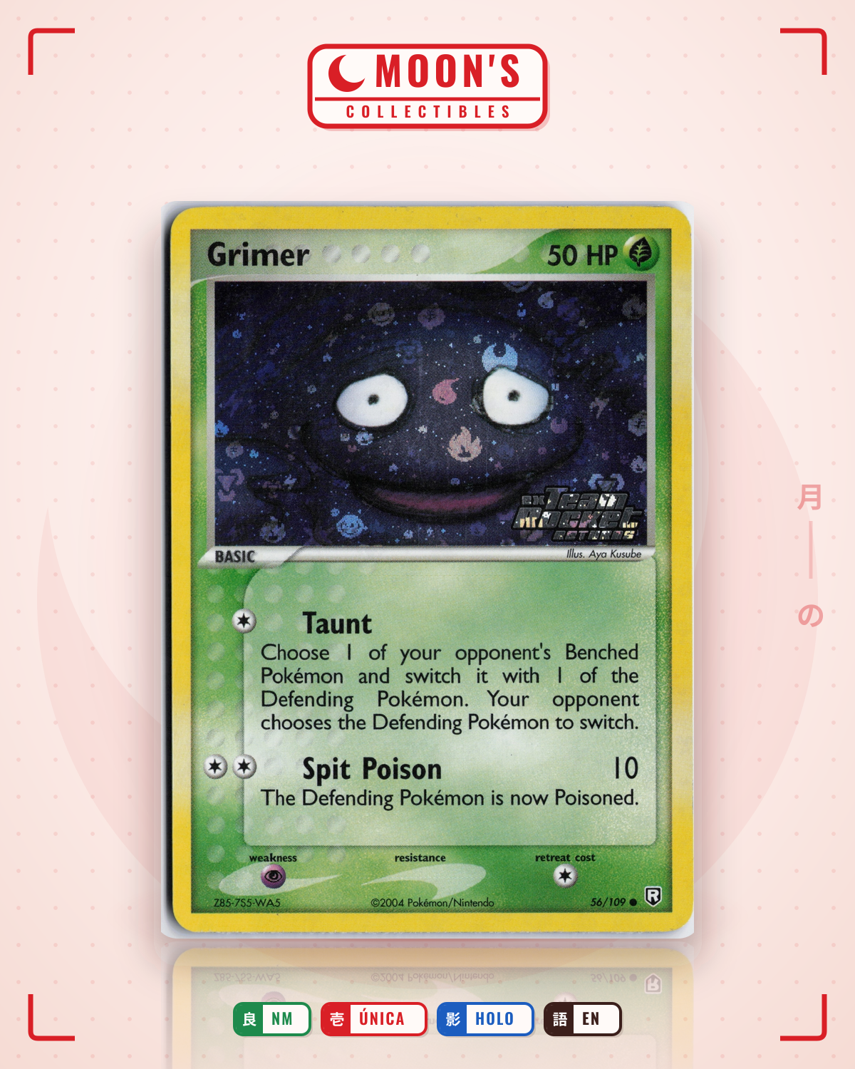 Carta Pokémon Grimer · Team Rocket Returns #56/109 (NM) — pieza única en Moon's Collectibles México