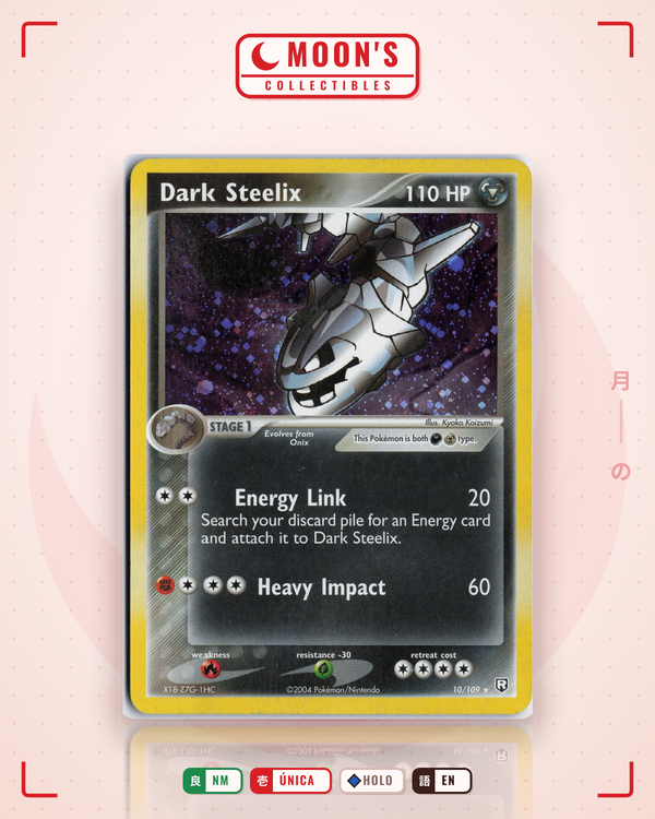 Carta Pokémon Dark Steelix · Team Rocket Returns #10/109 (NM) — pieza única en Moon's Collectibles México