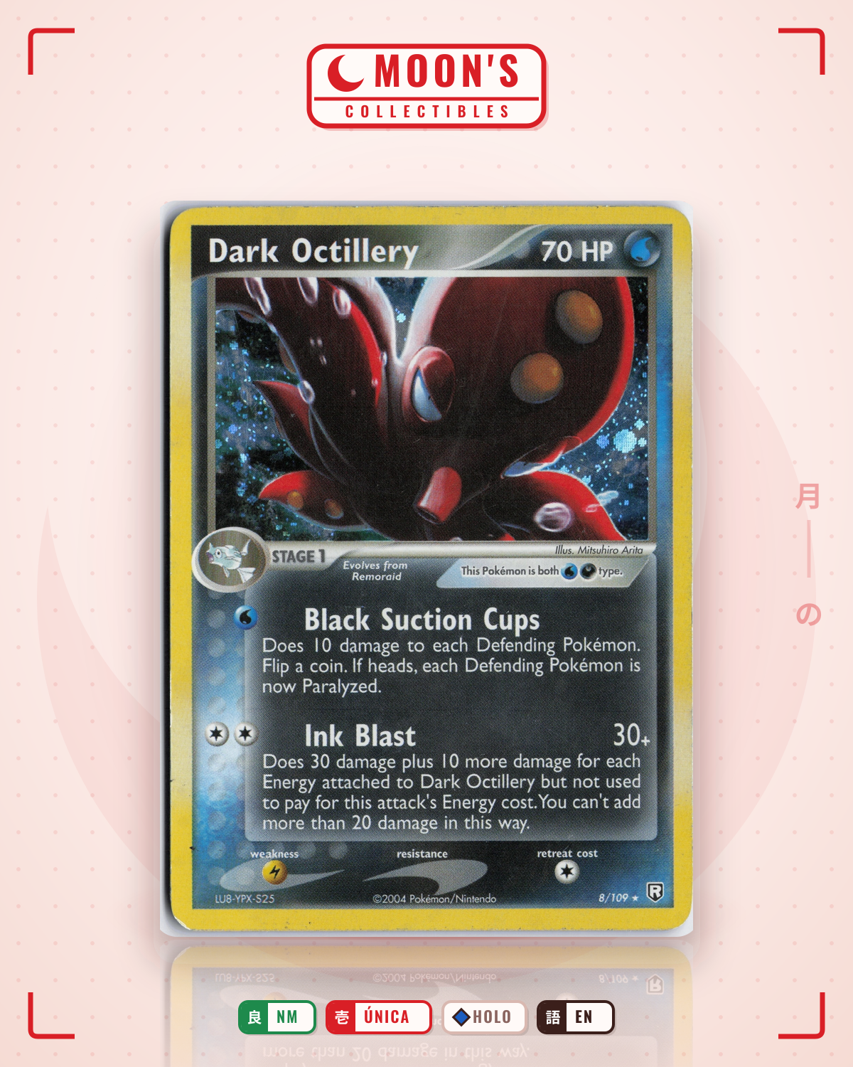 Carta Pokémon Dark Octillery · Team Rocket Returns #8/109 (NM) — pieza única en Moon's Collectibles México