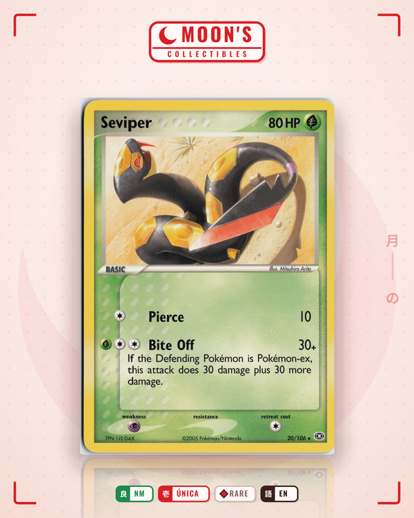 Carta Pokémon Seviper · Emerald #20/106 (NM) — pieza única en Moon's Collectibles México