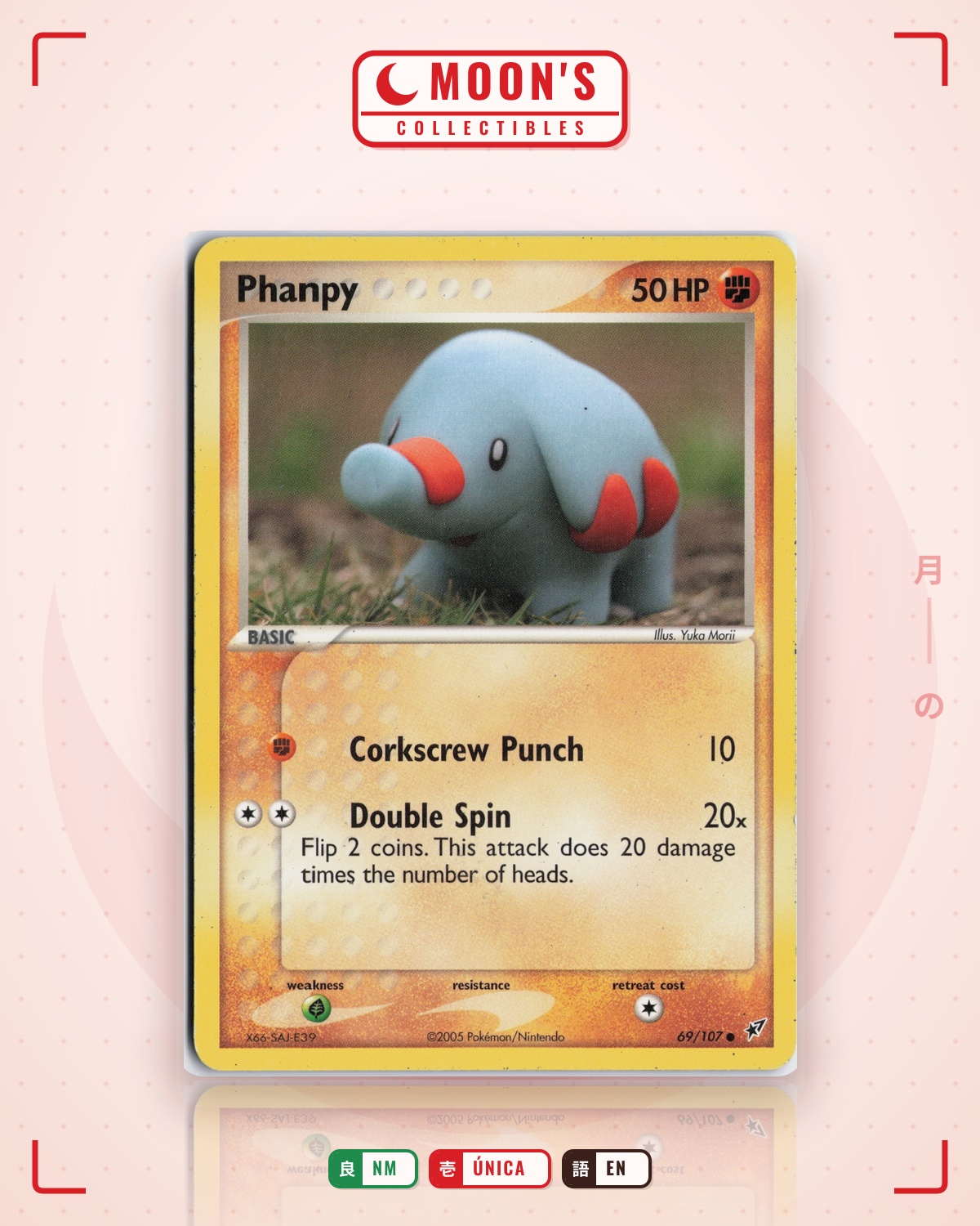Carta Pokémon Phanpy · Deoxys #69/107 (NM) — pieza única en Moon's Collectibles México