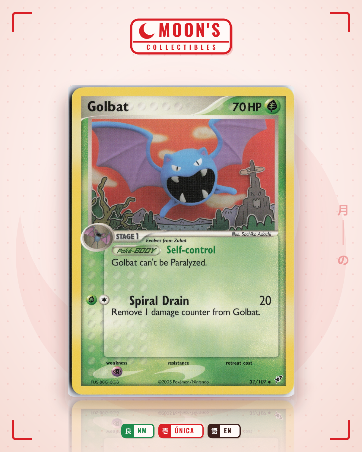 Carta Pokémon Golbat · Deoxys #31/107 (NM) — pieza única en Moon's Collectibles México