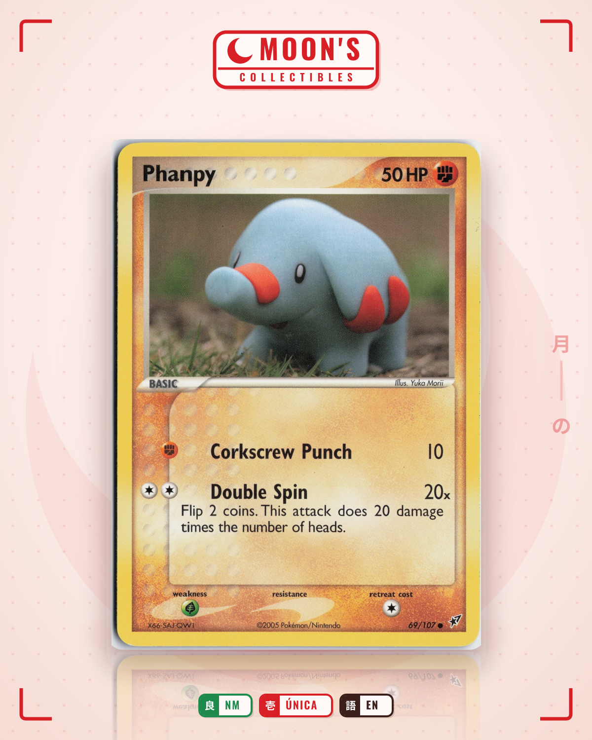 Carta Pokémon Phanpy · Deoxys #69/107 (NM) — pieza única en Moon's Collectibles México