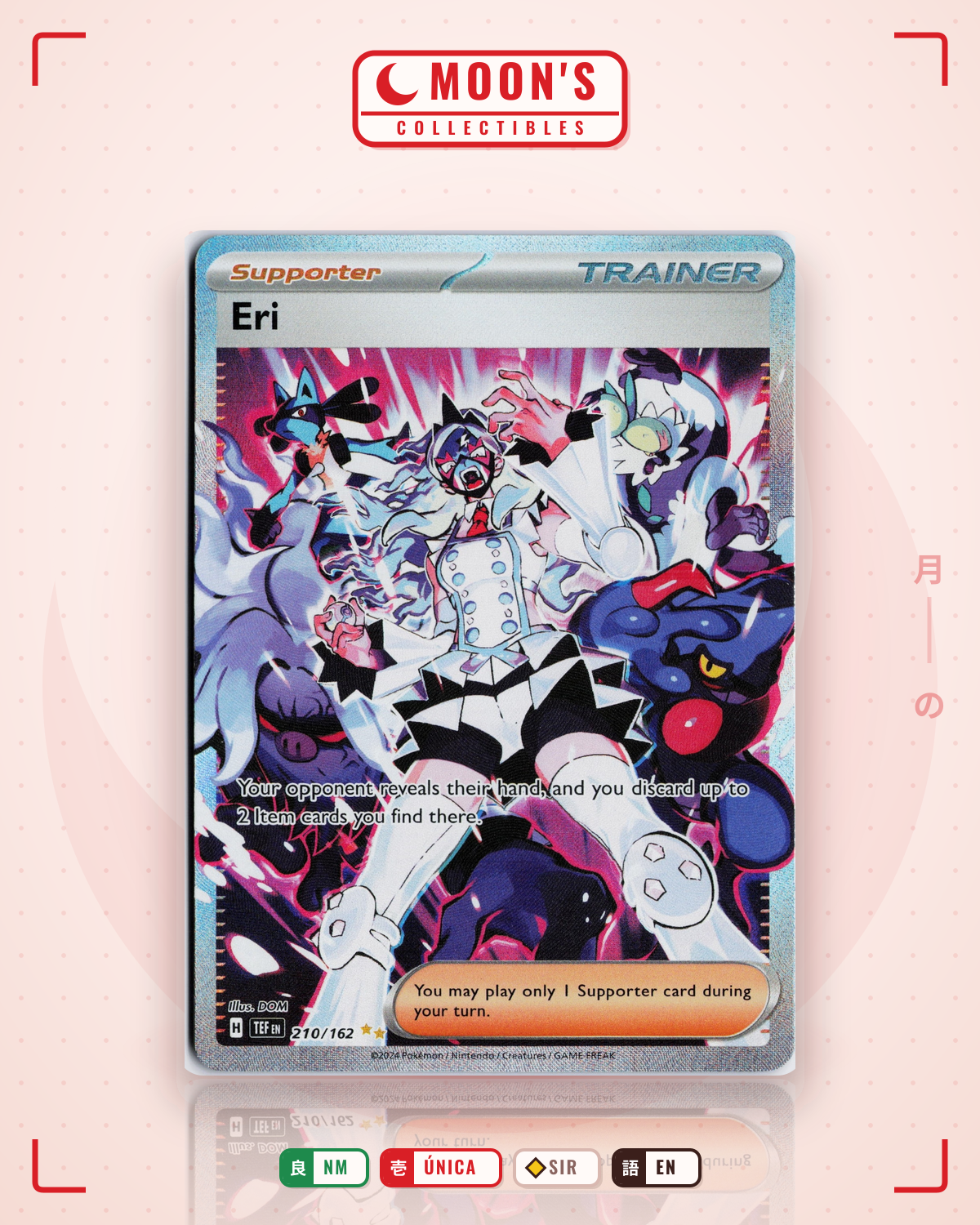 Carta Pokémon Eri · Temporal Forces #210/162 (NM) — pieza única en Moon's Collectibles México
