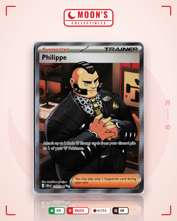 Carta Pokémon Philippe · Chaos Rising #110/086 (NM) — pieza única en Moon's Collectibles México