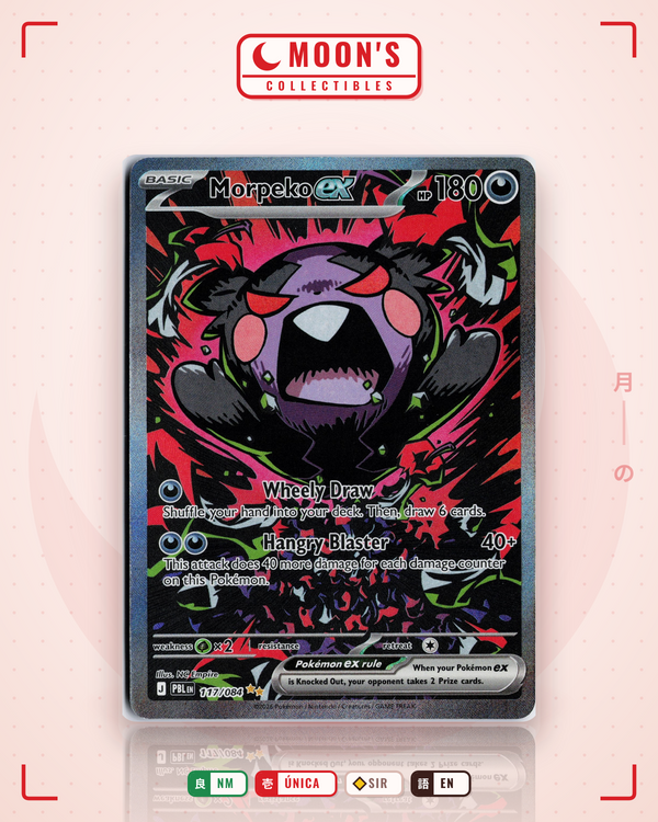 Carta Pokémon Morpeko ex · Pitch Black #117/084 (NM) — pieza única en Moon's Collectibles México