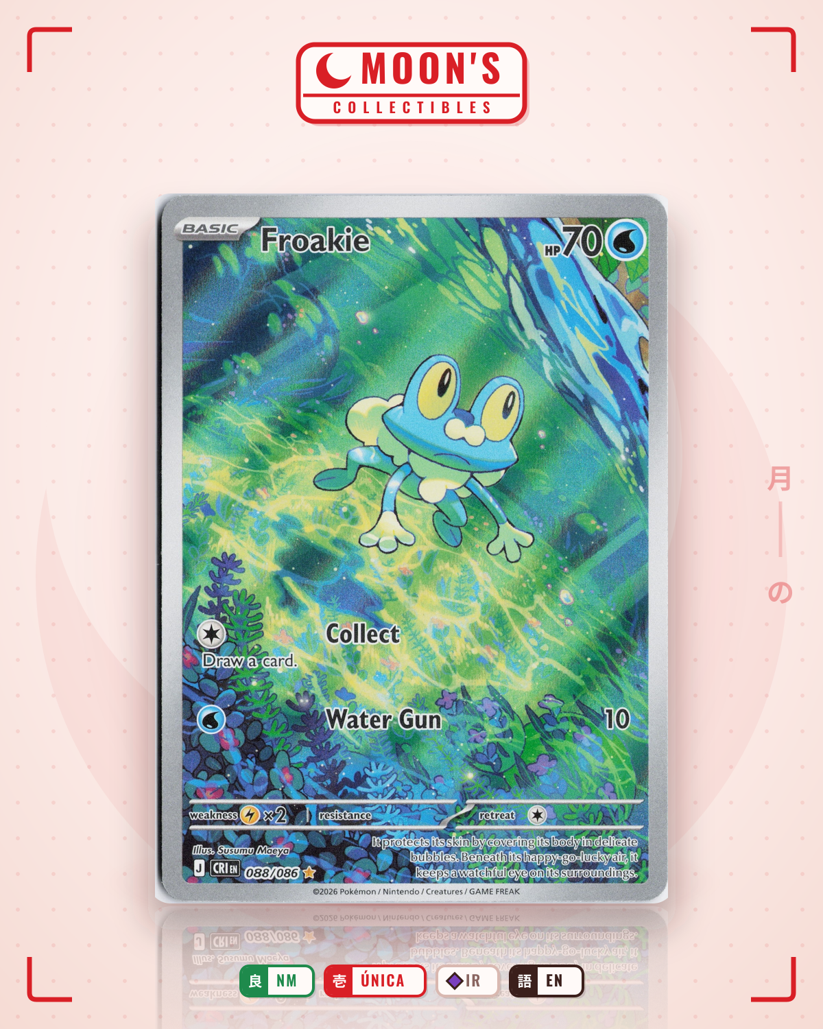 Carta Pokémon Froakie · Chaos Rising #088/086 (NM) — pieza única en Moon's Collectibles México