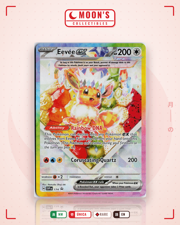 Carta Pokémon Eevee ex · Scarlet & Violet Black Star Promos #174 (NM) — pieza única en Moon's Collectibles México
