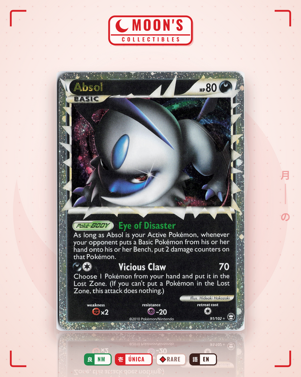 Carta Pokémon Absol · HS—Triumphant #91/102 (NM) — pieza única en Moon's Collectibles México