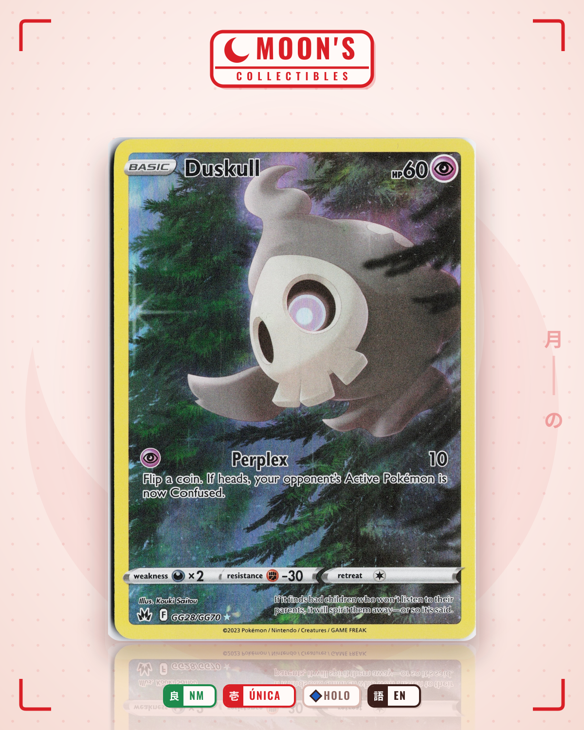 Carta Pokémon Duskull · Crown Zenith Galarian Gallery #GG28/GG70 (NM) — pieza única en Moon's Collectibles México