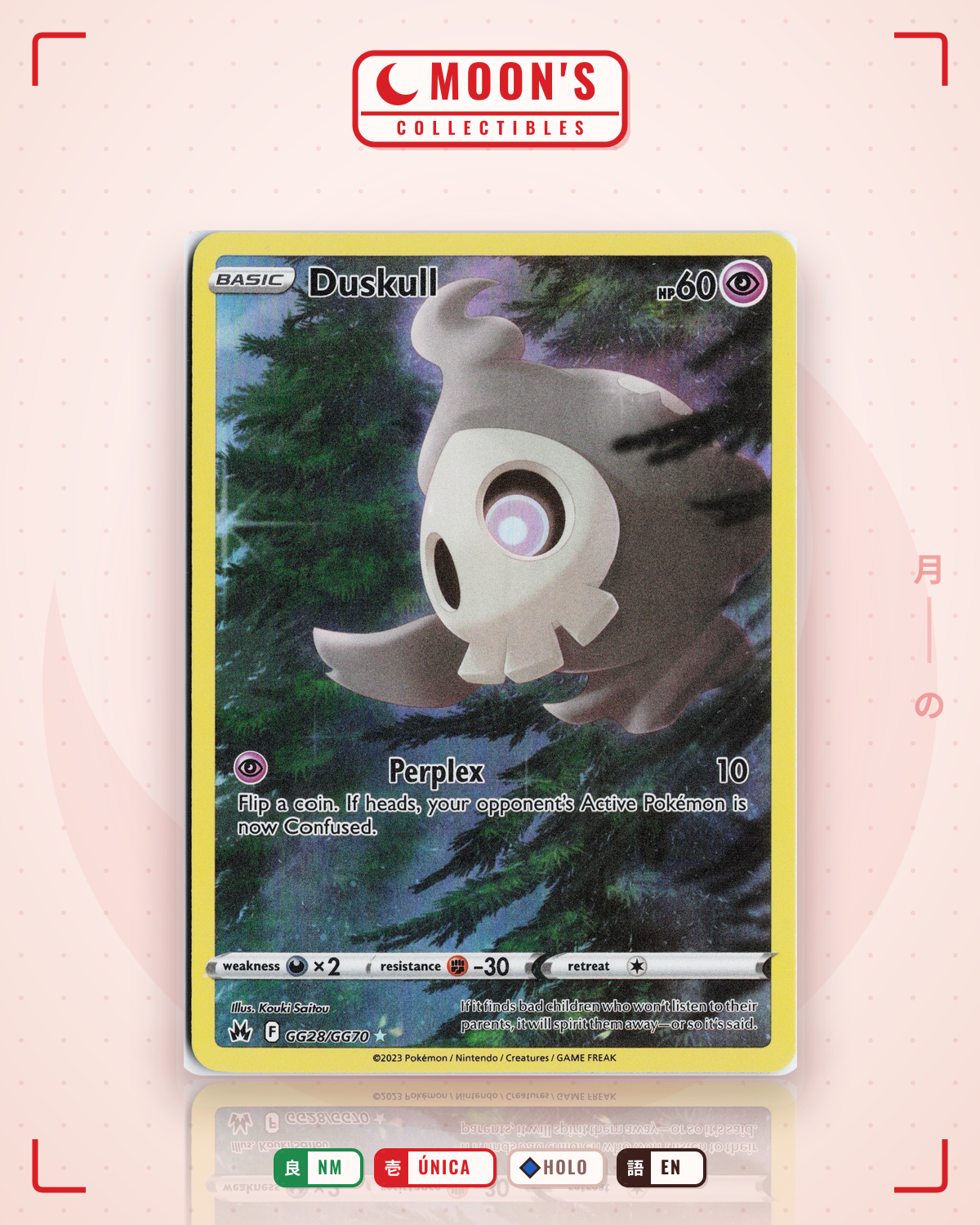 Carta Pokémon Duskull · Crown Zenith Galarian Gallery #GG28/GG70 (NM) — pieza única en Moon's Collectibles México