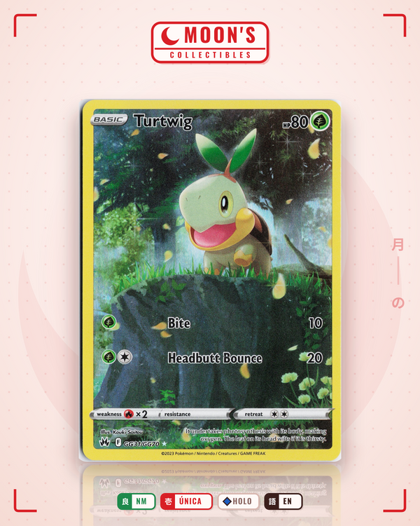 Carta Pokémon Turtwig · Crown Zenith Galarian Gallery #GG31/GG70 (NM) — pieza única en Moon's Collectibles México