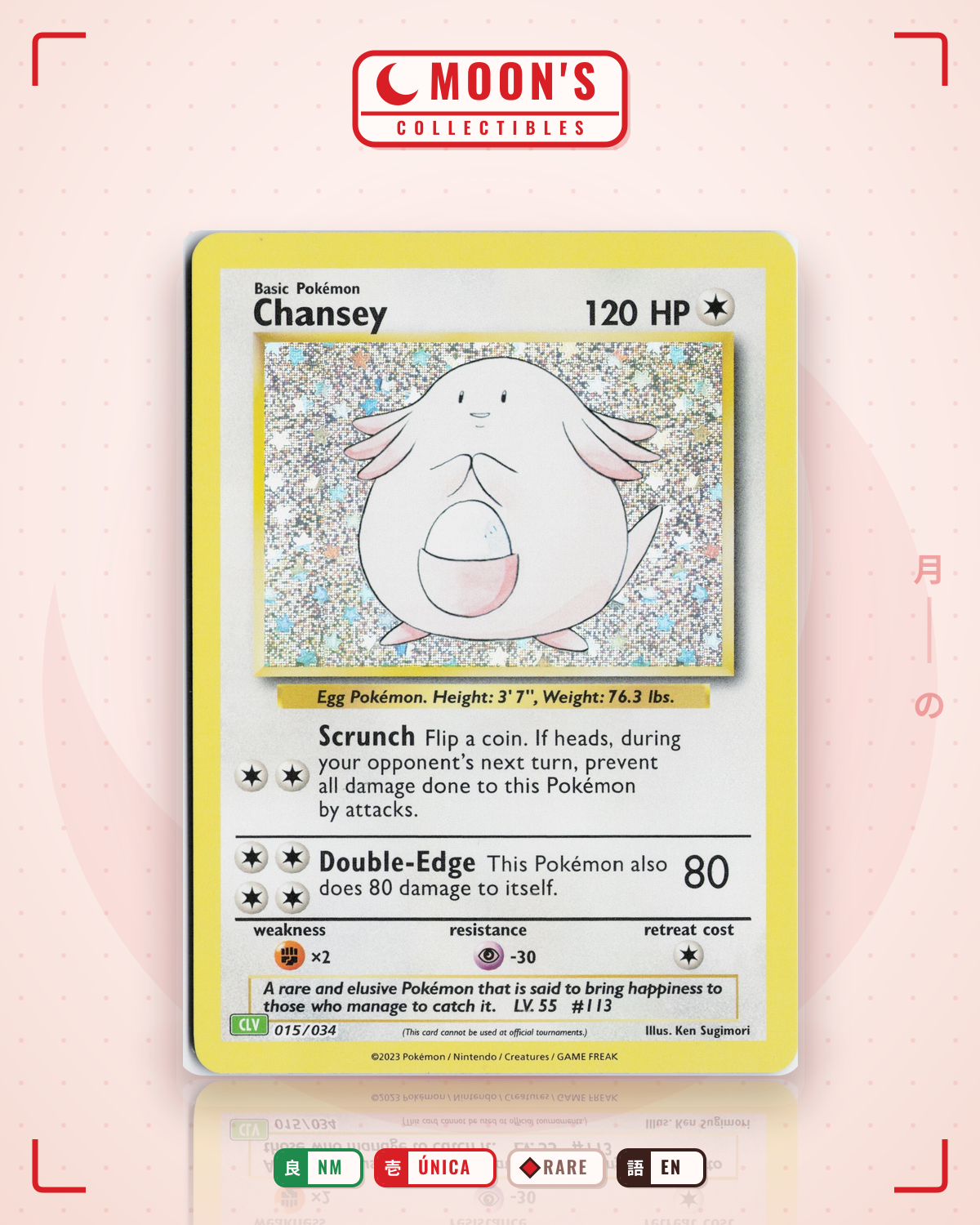 Carta Pokémon Chansey · Pokémon TCG Classic - Venusaur #015/034 (NM) — pieza única en Moon's Collectibles México