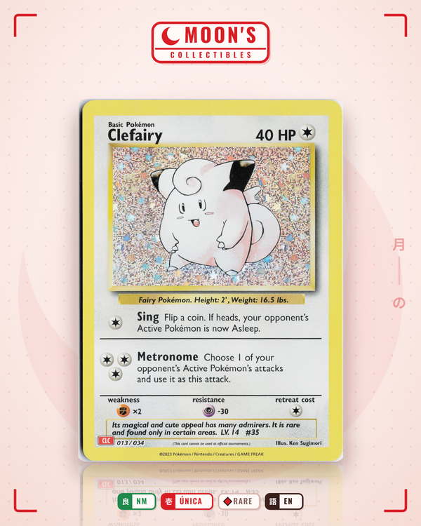 Carta Pokémon Clefairy · Pokémon TCG Classic - Charizard #013/034 (NM) — pieza única en Moon's Collectibles México