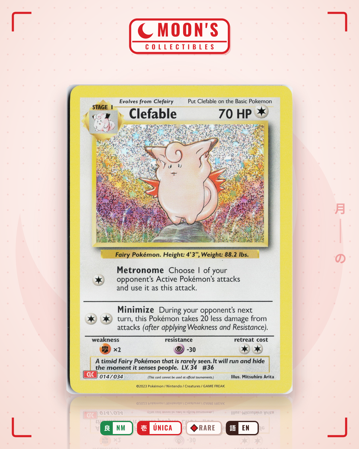 Carta Pokémon Clefable · Pokémon TCG Classic - Charizard #014/034 (NM) — pieza única en Moon's Collectibles México