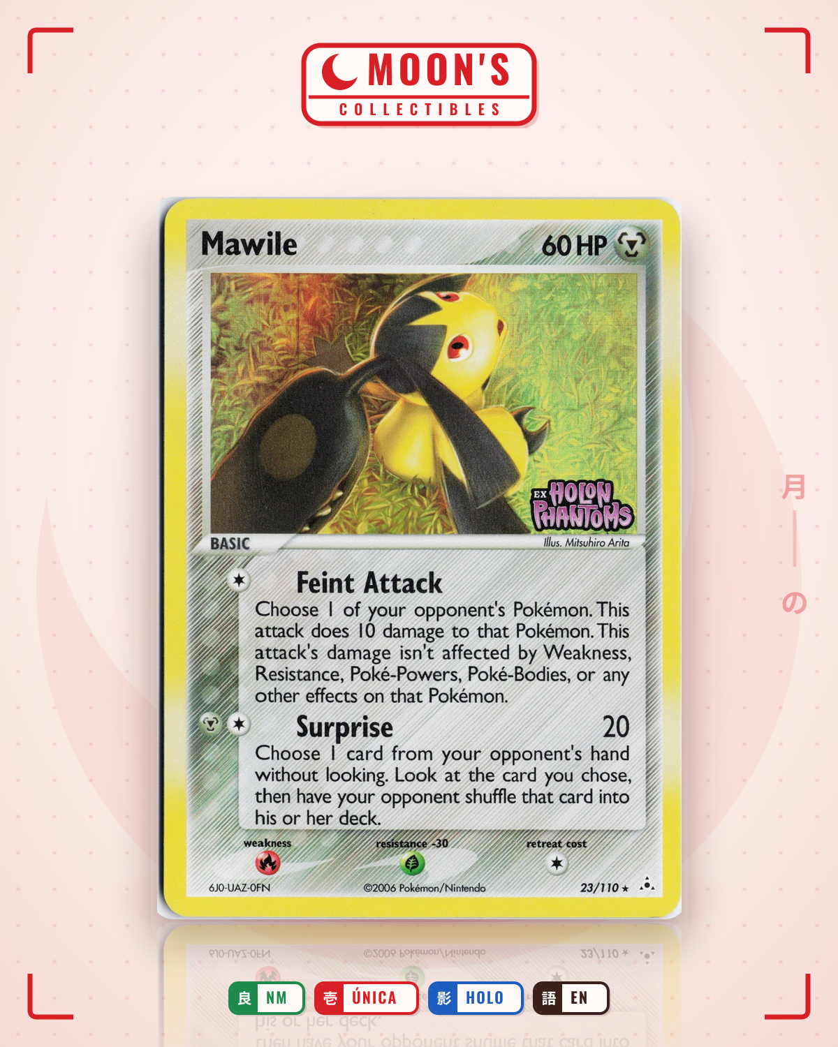 Carta Pokémon Mawile · Holon Phantoms #23/110 (NM) — pieza única en Moon's Collectibles México