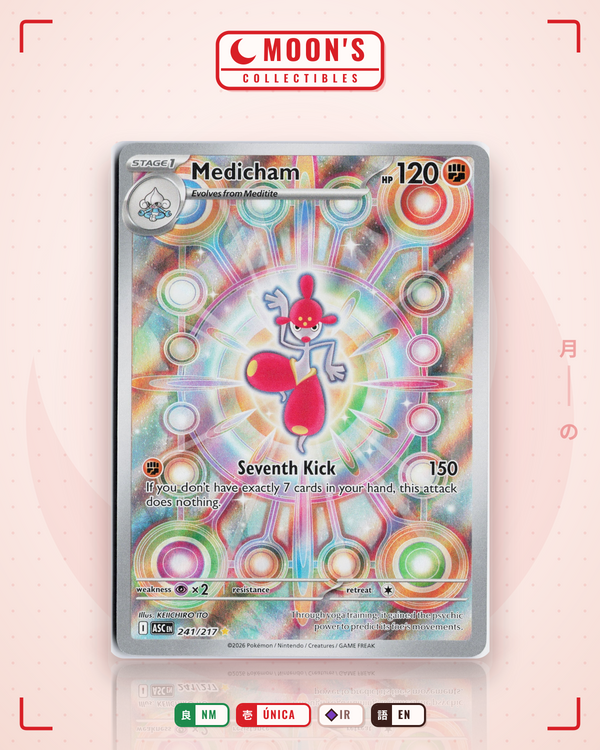 Carta Pokémon Medicham · Ascended Heroes #241/217 (NM) — pieza única en Moon's Collectibles México