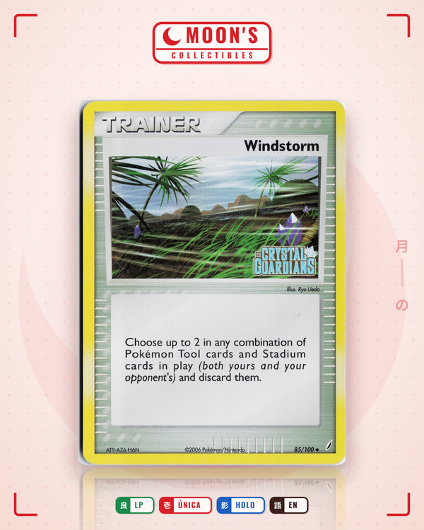 Carta Pokémon Windstorm · Crystal Guardians #85/100 (LP) — pieza única en Moon's Collectibles México