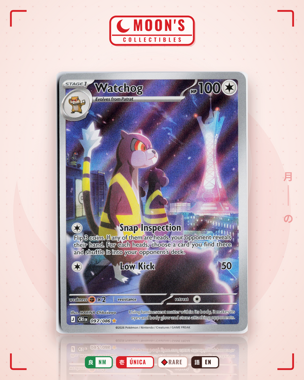 Carta Pokémon Watchog · Plasma Storm #113/135 (NM) — pieza única en Moon's Collectibles México