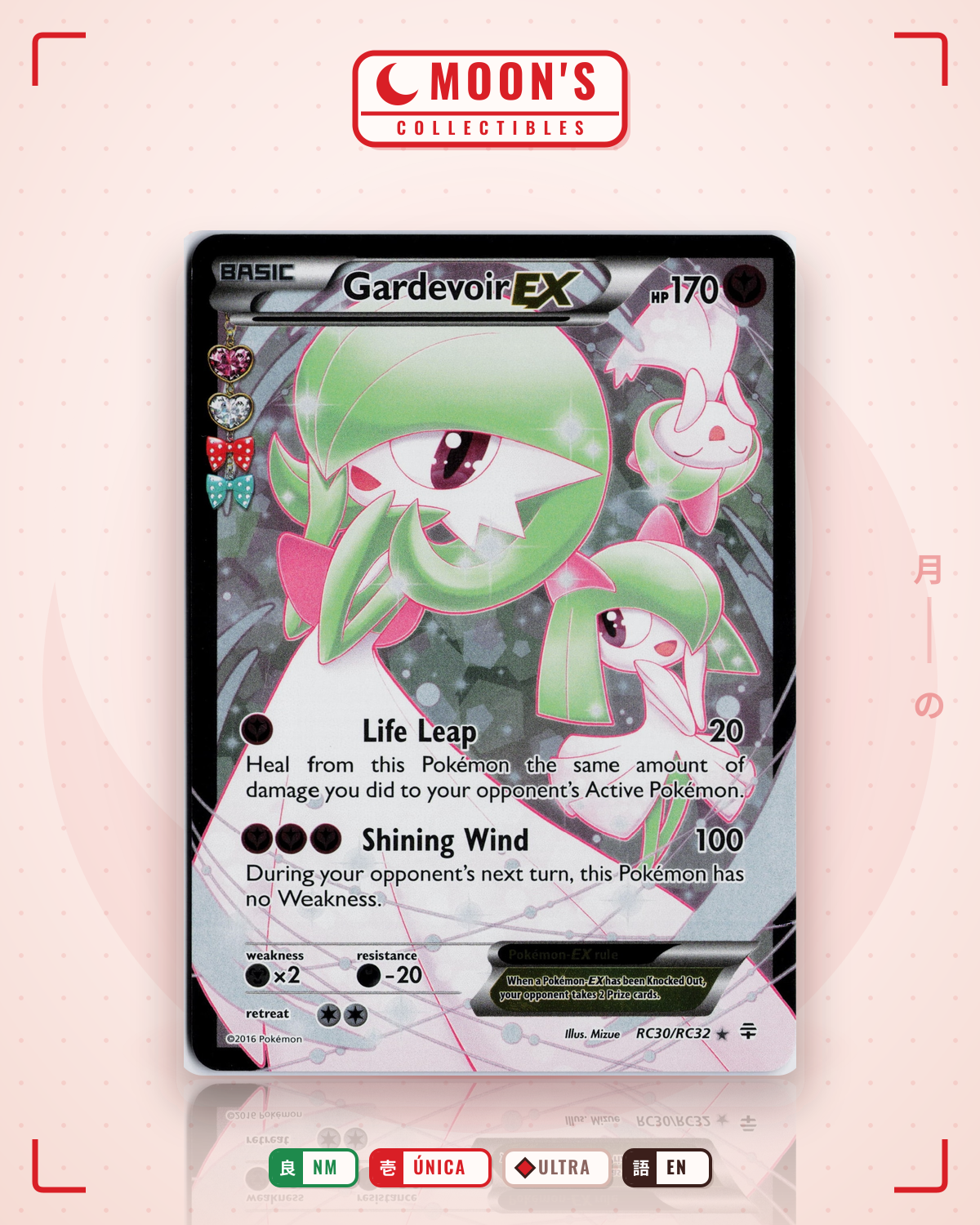 Carta Pokémon Gardevoir-EX · Generations #RC30/RC32 (NM) — pieza única en Moon's Collectibles México