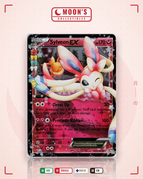 Carta Pokémon Sylveon-EX · Generations #RC21/RC32 (NM) — pieza única en Moon's Collectibles México