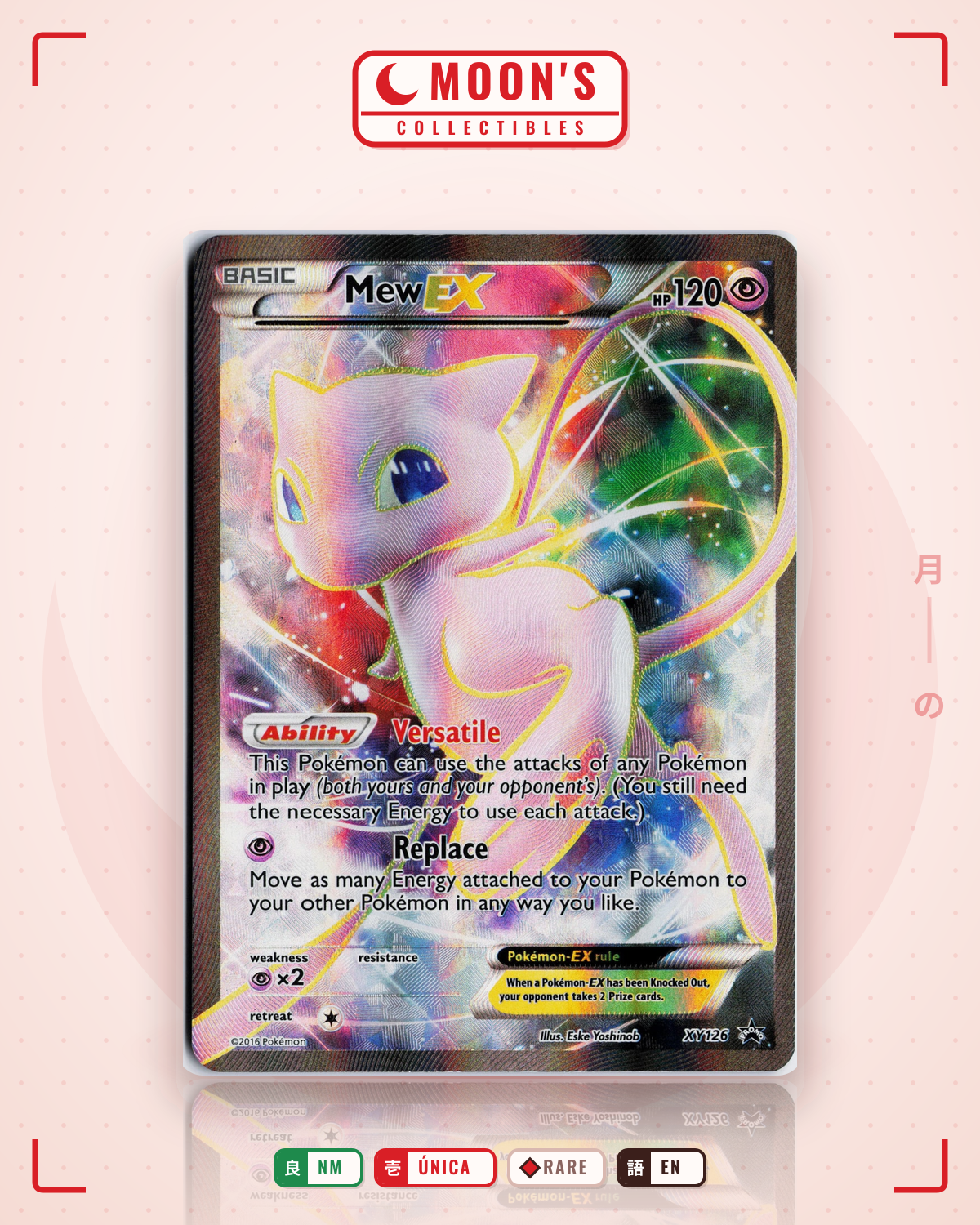 Carta Pokémon Mew-EX · XY Black Star Promos #XY126 (NM) — pieza única en Moon's Collectibles México