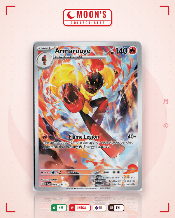 Carta Pokémon Armarouge · Pitch Black #086/084 (NM) — pieza única en Moon's Collectibles México