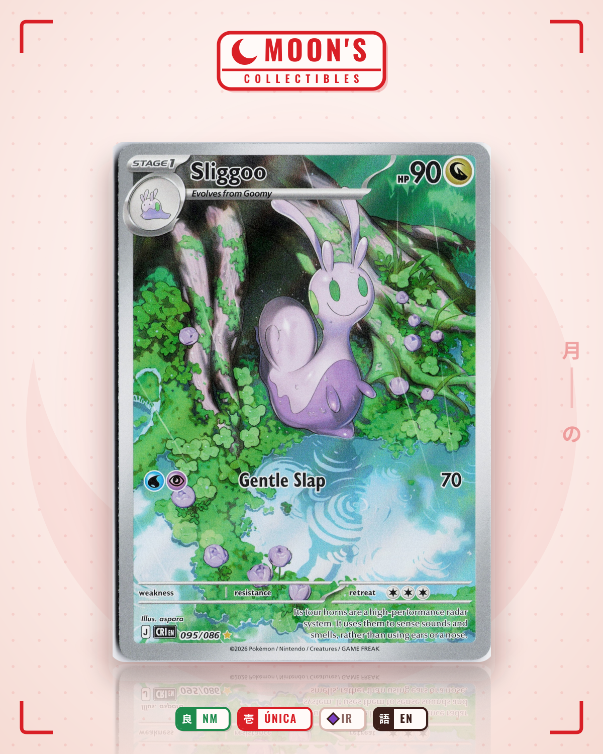 Carta Pokémon Sliggoo · Chaos Rising #095/086 (NM) — pieza única en Moon's Collectibles México