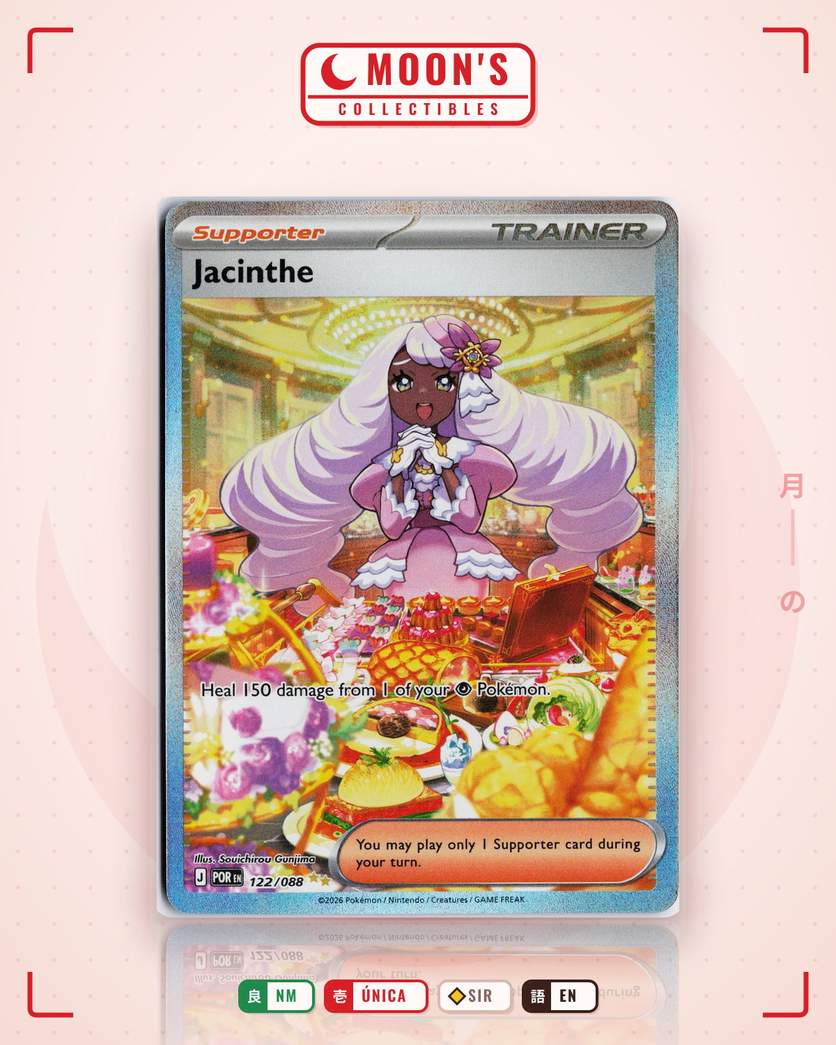 Carta Pokémon Jacinthe · Perfect Order #122/088 (NM) — pieza única en Moon's Collectibles México