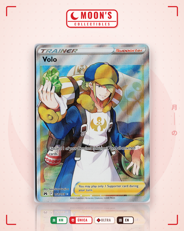 Carta Pokémon Volo · Crown Zenith #151/159 (NM) — pieza única en Moon's Collectibles México