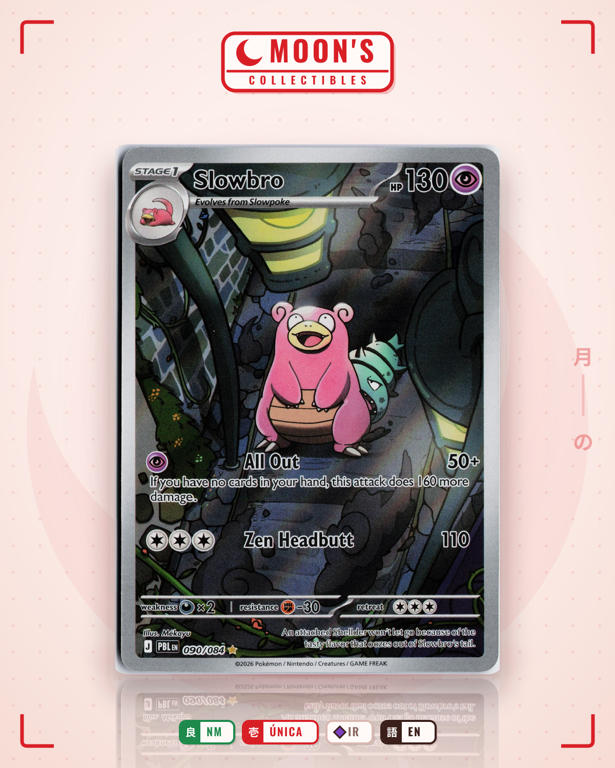 Carta Pokémon Slowbro · Pitch Black #090/084 (NM) — pieza única en Moon's Collectibles México