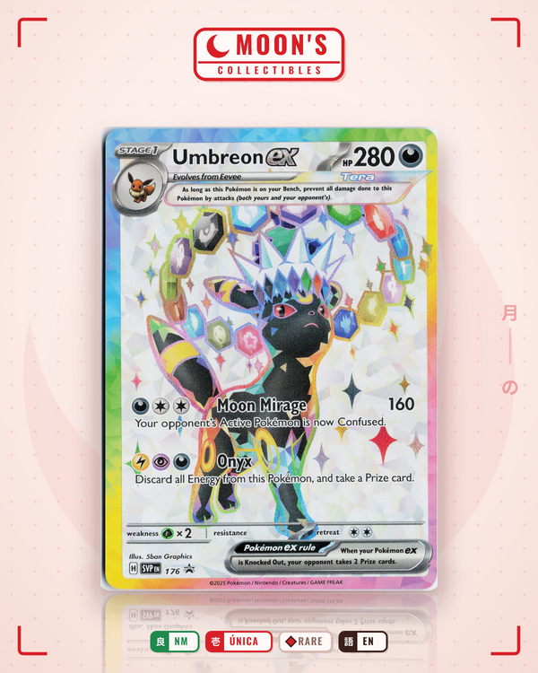 Carta Pokémon Umbreon ex · Scarlet & Violet Black Star Promos #176 (NM) — pieza única en Moon's Collectibles México