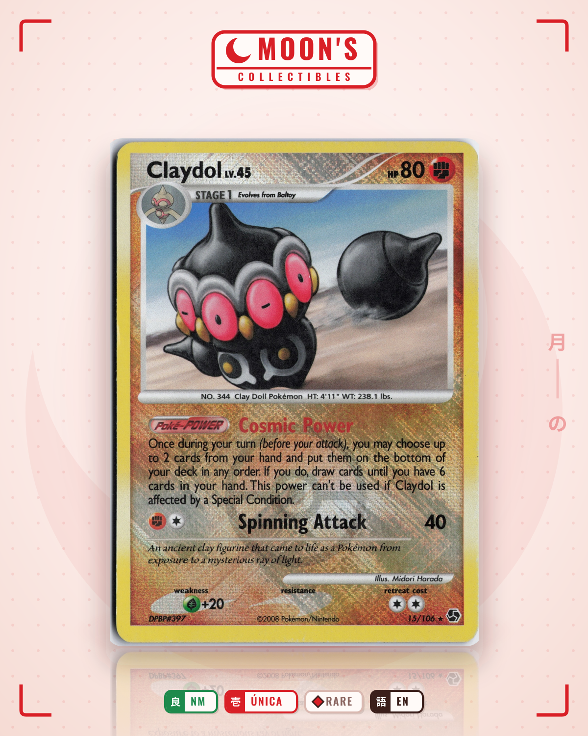Carta Pokémon Claydol · Great Encounters #15/106 (NM) — pieza única en Moon's Collectibles México