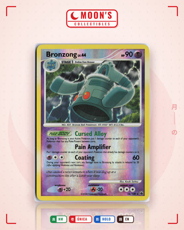 Carta Pokémon Bronzong · Majestic Dawn #16/100 (NM) — pieza única en Moon's Collectibles México