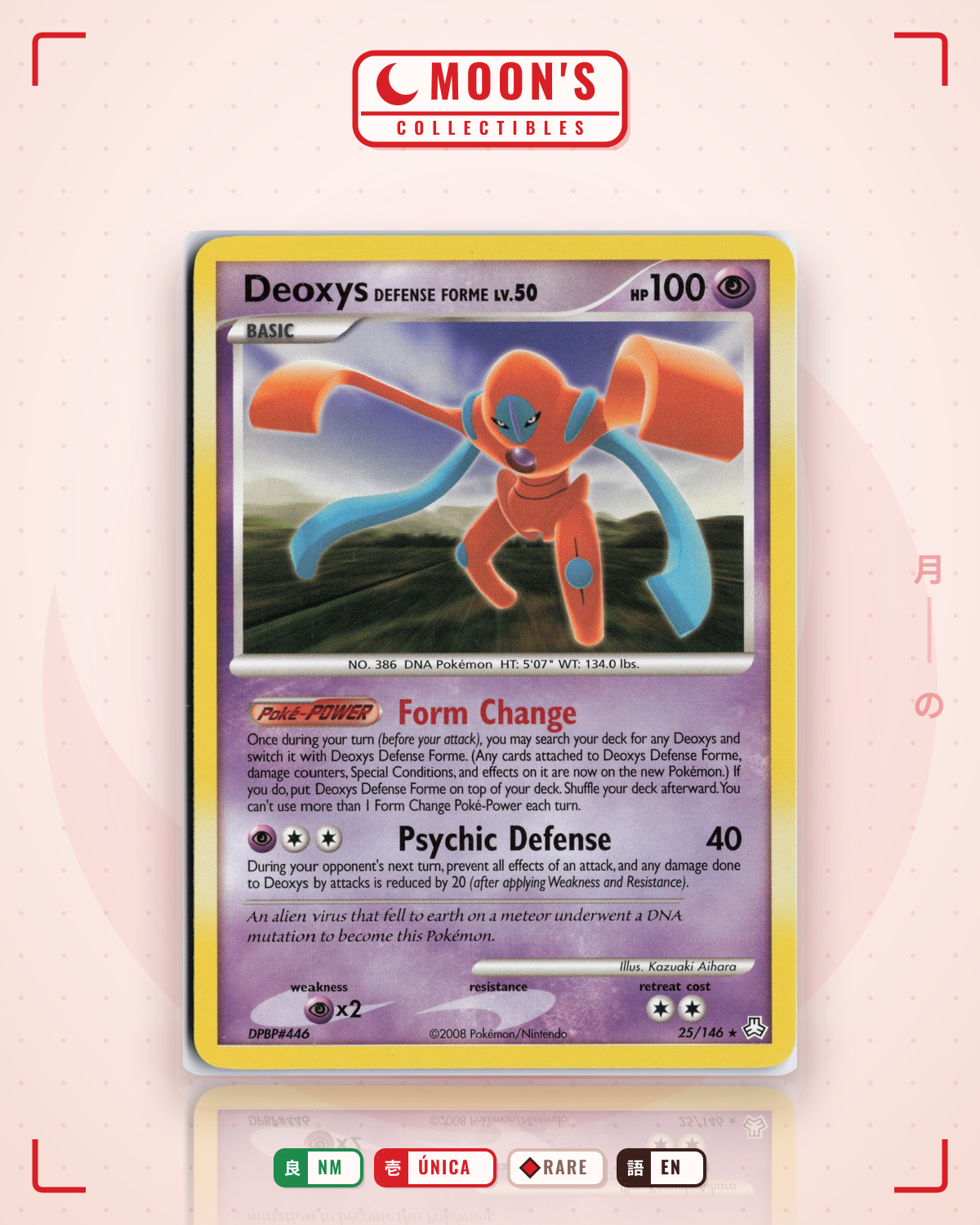 Carta Pokémon Deoxys Defense Forme · Legends Awakened #25/146 (NM) — pieza única en Moon's Collectibles México