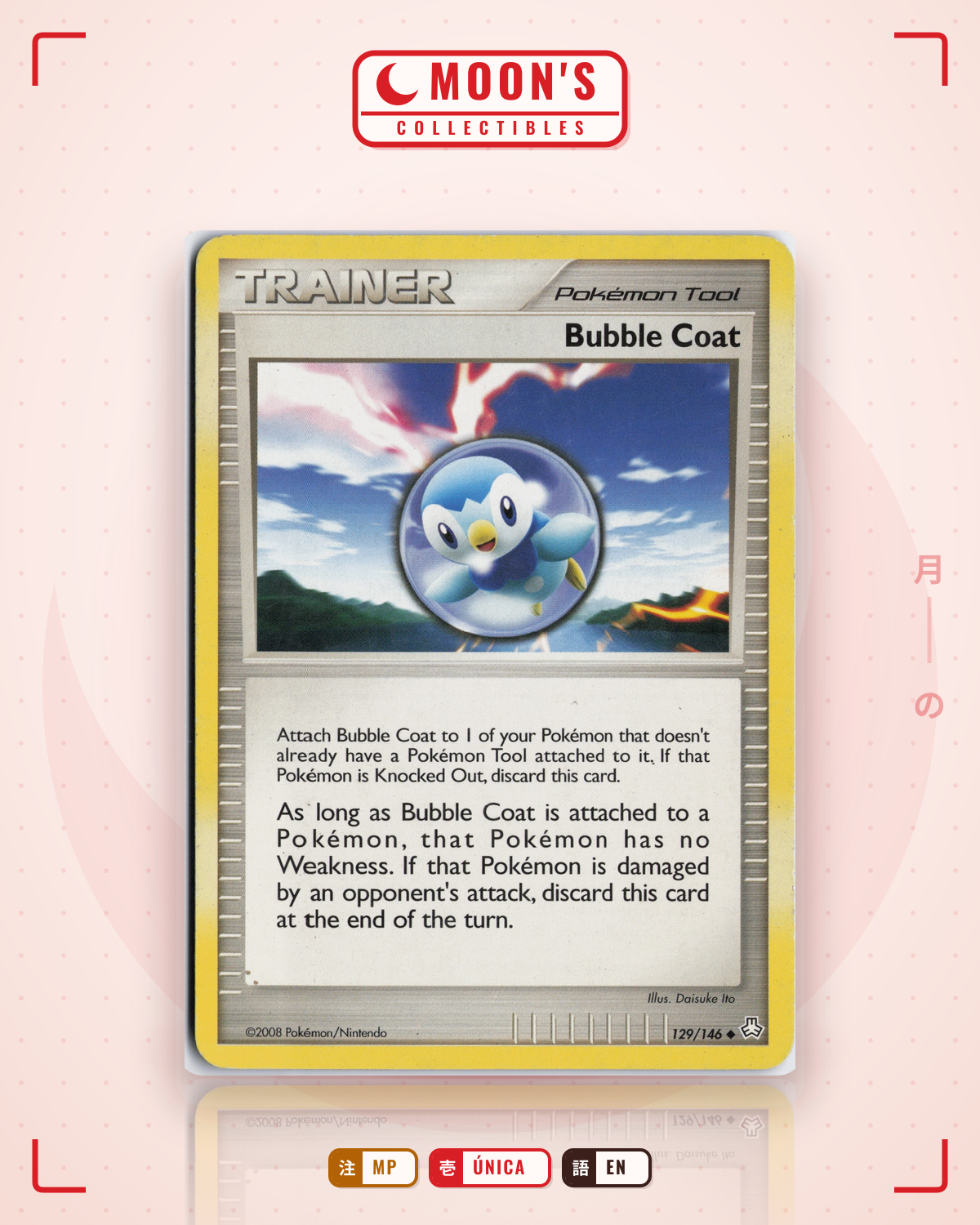 Carta Pokémon Bubble Coat · Legends Awakened #129/146 (MP) — pieza única en Moon's Collectibles México