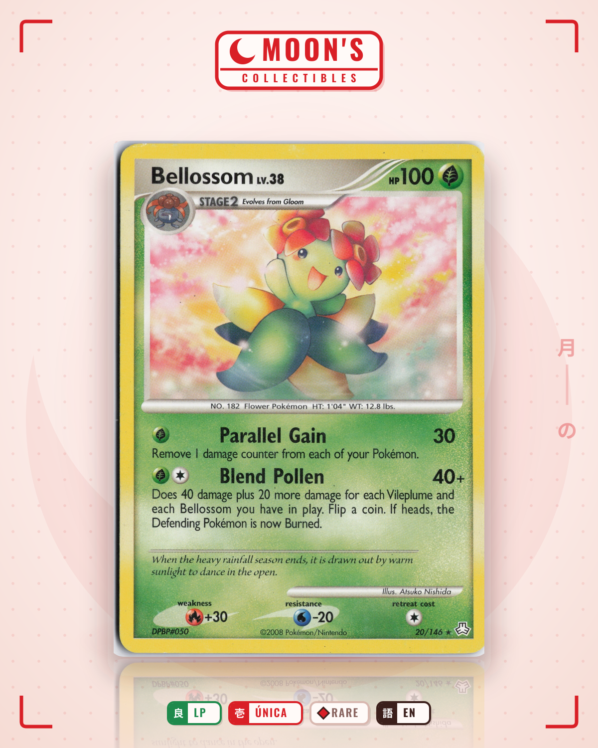Carta Pokémon Bellossom · Legends Awakened #20/146 (LP) — pieza única en Moon's Collectibles México