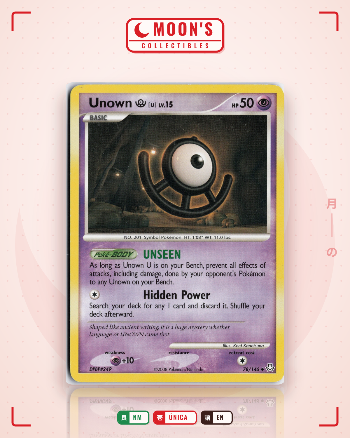 Carta Pokémon Unown [U] · Legends Awakened #78/146 (NM) — pieza única en Moon's Collectibles México