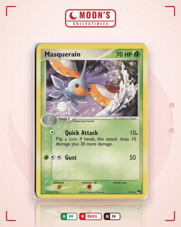 Carta Pokémon Masquerain · POP Series 1 #7/17 (NM) — pieza única en Moon's Collectibles México