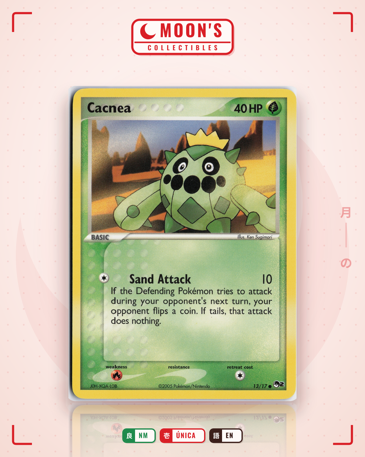 Carta Pokémon Cacnea · POP Series 2 #13/17 (NM) — pieza única en Moon's Collectibles México