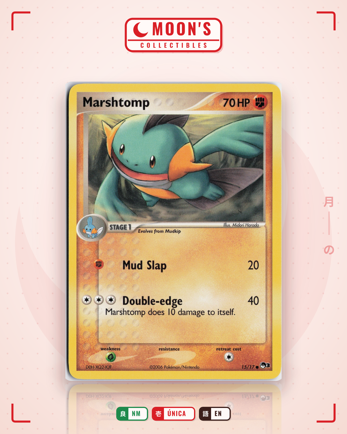 Carta Pokémon Marshtomp · POP Series 3 #15/17 (NM) — pieza única en Moon's Collectibles México