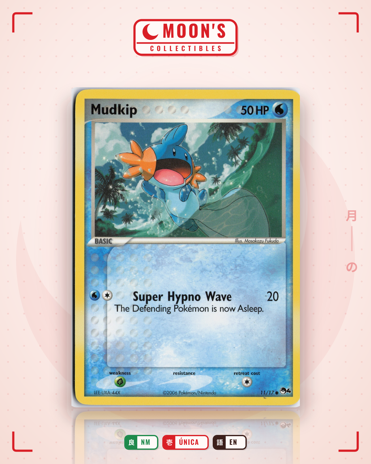 Carta Pokémon Mudkip · POP Series 4 #11/17 (NM) — pieza única en Moon's Collectibles México