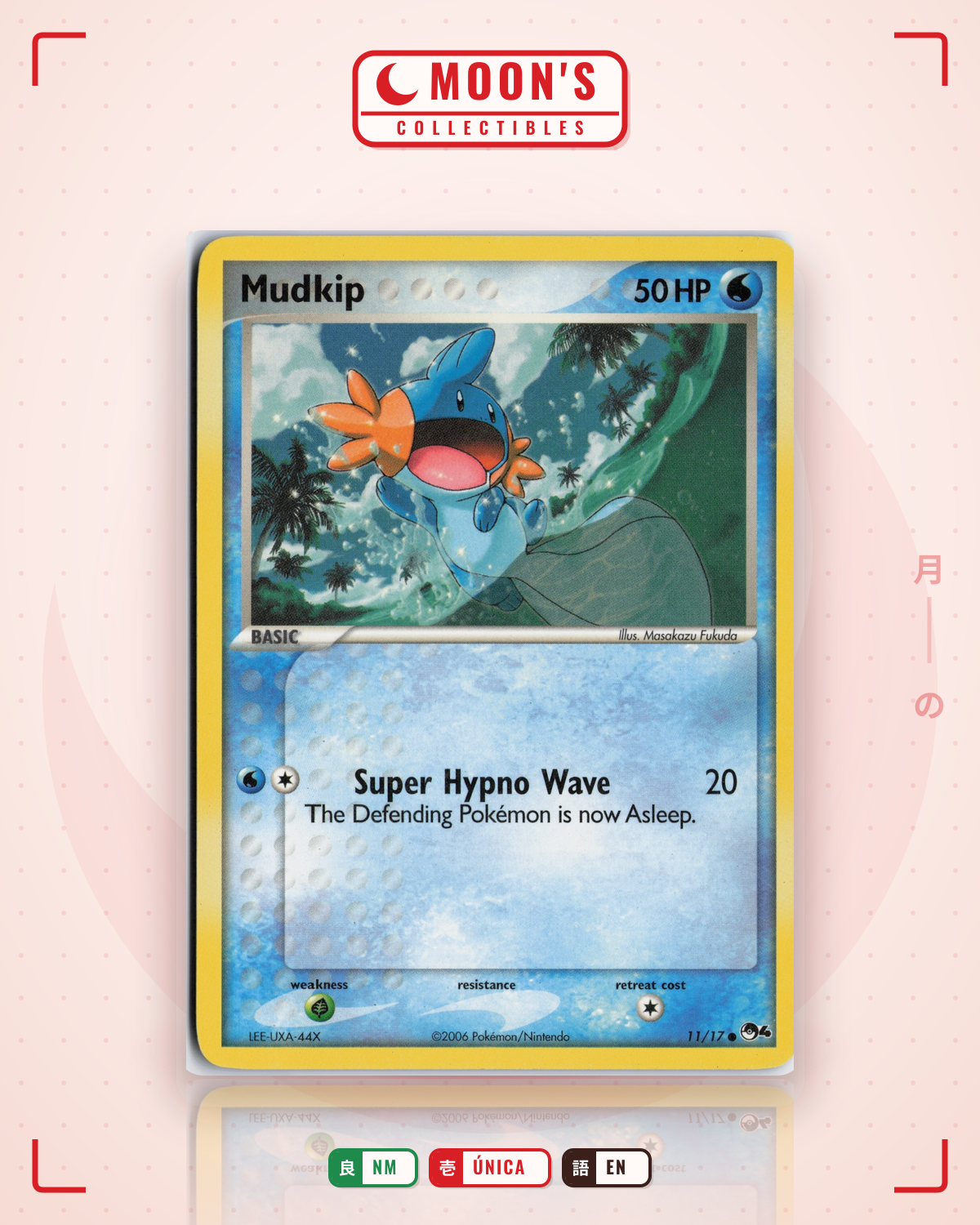 Carta Pokémon Mudkip · POP Series 4 #11/17 (NM) — pieza única en Moon's Collectibles México