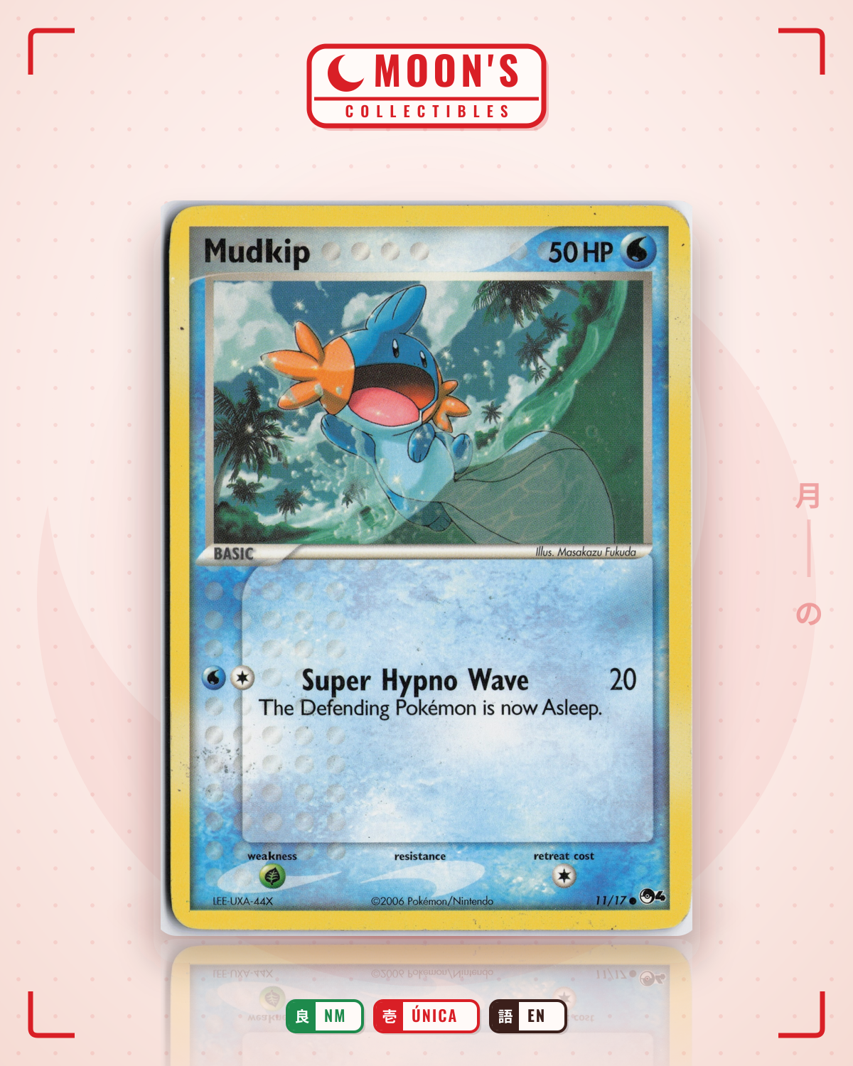 Carta Pokémon Mudkip · POP Series 4 #11/17 (NM) — pieza única en Moon's Collectibles México