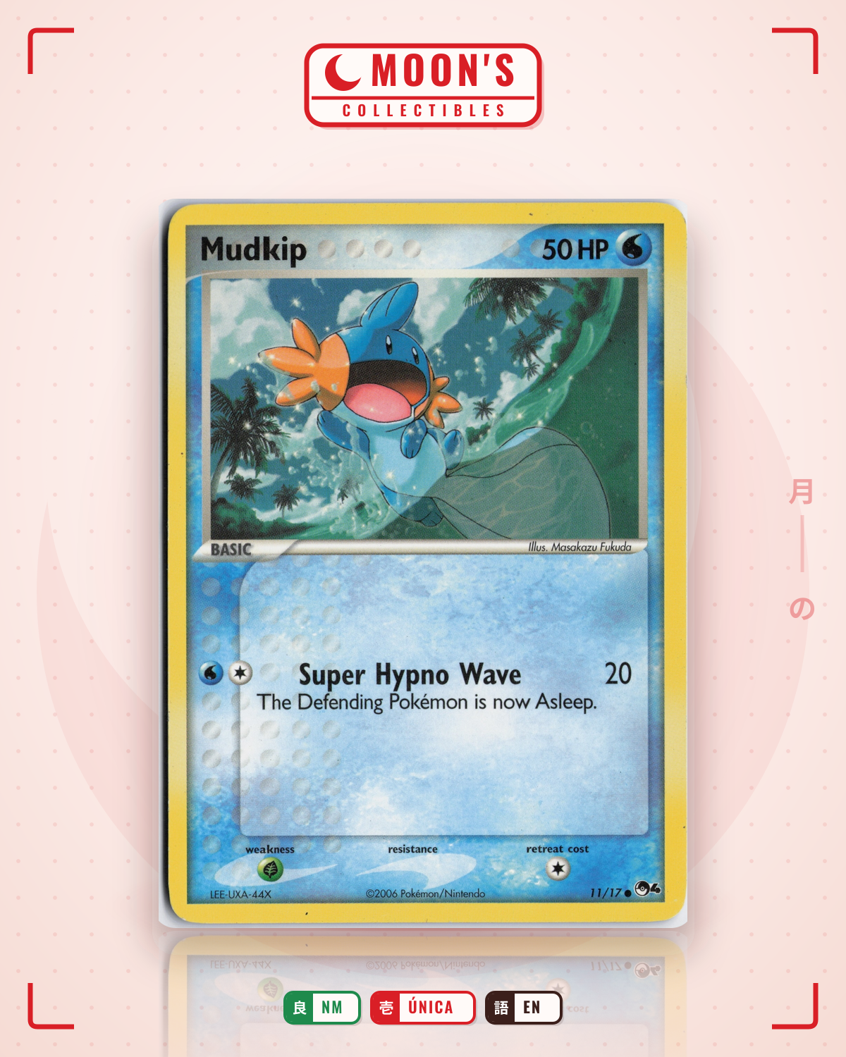 Carta Pokémon Mudkip · POP Series 4 #11/17 (NM) — pieza única en Moon's Collectibles México